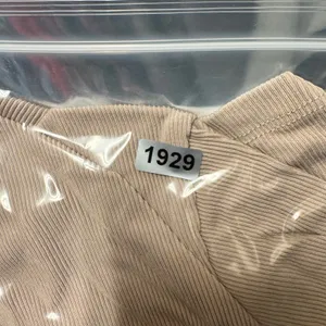 1929 | H&M Ribbed Square Neck‎ Long Sleeve Slim Fit Basic Top Beige Womens S thumbnail 8