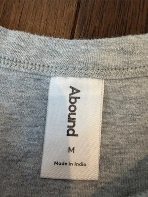 Abound Light Gray Cropped Short Sleeve Tee Size Medium - C27-174 thumbnail 2