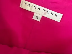 Trina Turk Metallic Brocade Shorts Gold & Silver with Hot Pink Lining Size 0 thumbnail 5