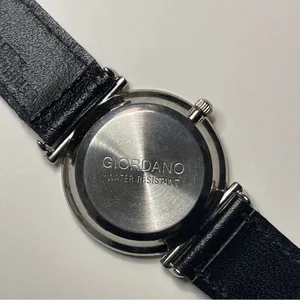 Vintage 80s Giordano watch leather Hong Kong black embroidered works! thumbnail 8