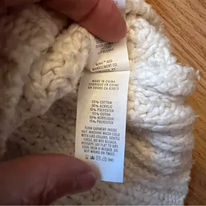 Aerie Oversized Chunky‎ Knit Cream Sweater Women’s XS-M Cozy Pullover Christmas thumbnail 6