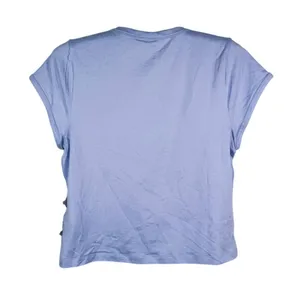 NWT Vuori Halo Baby Tee Womens Large Soft Sky Heather Blue Athletic Gym Lounge thumbnail 3