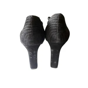 BANANA REPUBLIC Lady Suede Heeled‎ Sandal Black Sz 11 thumbnail 3