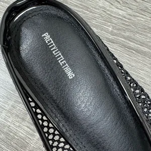 Pretty Little Thing Mesh Point Toe Kitten Heel Mule Sandals thumbnail 2