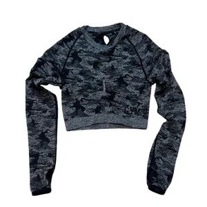 Gymshark Adapt Camo Seamless Crop Top‎ Long Sleeve Small Workout Gym thumbnail 3