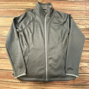 North Face Jacket Women's Large Gray Full Zip Canyon Flats Fleece Nice thumbnail 1