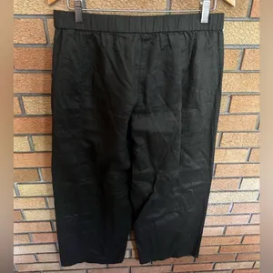 NWT Eileen Fisher Organic Linen Wide-Leg Pant Grove Dark Grey Size Medium thumbnail 2