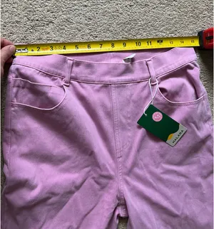 Halara kick crop pink stretch jeans  thumbnail 5