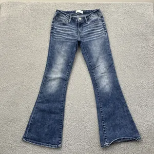BKE Stella Slim Fit Low Rise Flare Jeans Western Festival Retro Women's 28 x 32 thumbnail 2