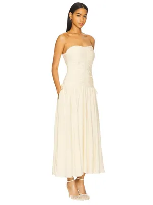 ASTR the Label Zori Dress in Cream Large New Womens Midi thumbnail 3