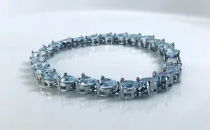 Crystal Tennis Bracelet Silver thumbnail 2
