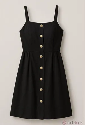 Faux Button High Low Summer Dress Medium thumbnail 1