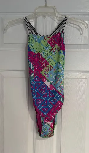 Dolfin Uglies Swimsuit, Green, Pink, Blue thumbnail 1