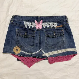 Vintage Abercrombie & Fitch Mini‎ Skirt Womens Size 6 Blue Denim Pleated Y2K 90s thumbnail 9