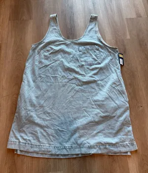 Light Blue Denim Tank Dress‎ with Pocket thumbnail 1