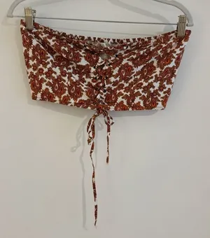Valija Paisley Lace-Up Crop Top thumbnail 1