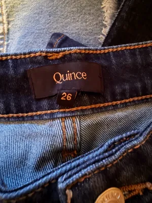 Quince Bella Stretch Kick Flare Jeans High-Rise Straight Jeans - Women’s 26 thumbnail 6