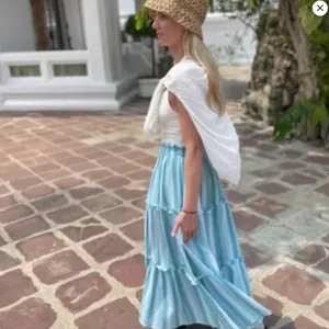 Tuckernuck Prado Maxi Skirt with‎ Pockets XS Blue White thumbnail 7