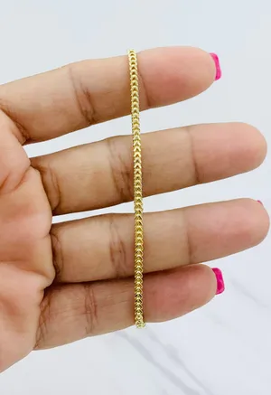 Real 10k solid Gold Women’s Franco Bracelet thumbnail 2