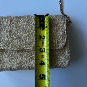 Vtg Ivory Chain Purse Shoulder Clutch Handbag 50s 60s made in Japan thumbnail 8