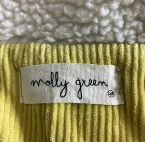 Molly Green yellow hooded sherpa corduroy jacket size Small thumbnail 10