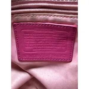 Coach Pink Patent Leather Signature C Embossed Tote‎ Bag with Turnlock Pocket thumbnail 9