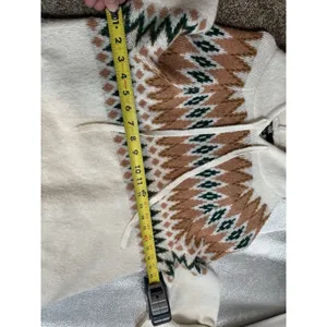 FRYE Women's Cozy Hooded Sweater Size‎ Medium Fair-Isle thumbnail 7