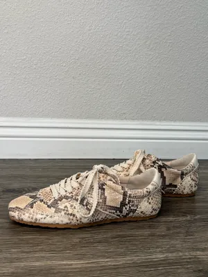 Dolce Vita Snakeskin Print Lace-Up Sneakers Size 7.5 thumbnail 2