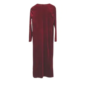 Windsor Burgundy Velvet Long Sleeve Duster Open Front Cardigan Size S Holiday‎ thumbnail 2