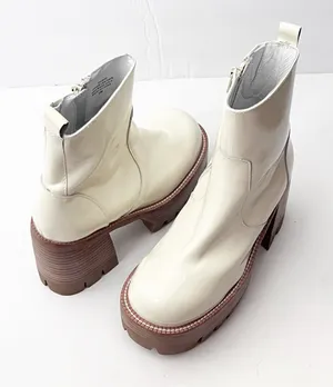JEFFREY CAMPBELL Quavo Ice Crinkle Patent Leather Chunky Heel Platform Boots 6 thumbnail 1