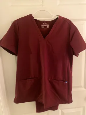 Maroon Scrubs Set  thumbnail 1