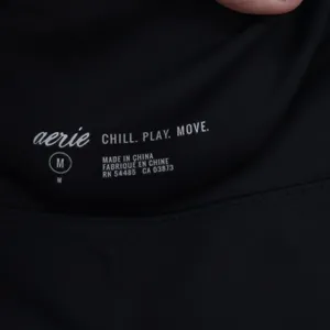 Aerie Chill Play Move Black High Waisted Athletic Leggings Womens Medium M thumbnail 2