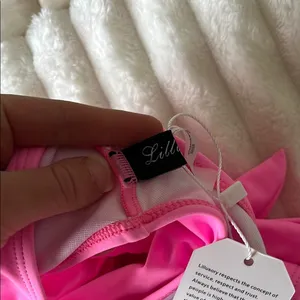 NWT Lillusory One-Shoulder Pink Swimsuit thumbnail 8