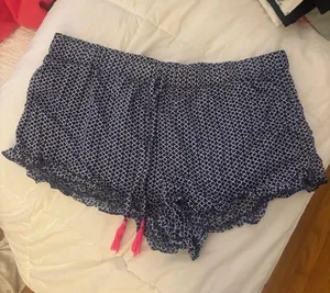 Navy Print Pajama Shorts Blue Size M thumbnail 1