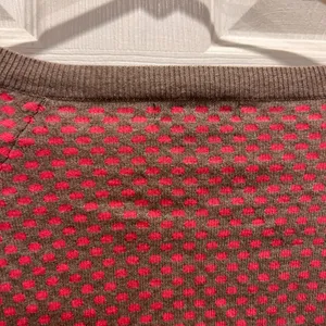 Gap Womens Pink Brown Polka Dot Cotton 3/4 Sleeve Cardigan Sweater Large Y2K thumbnail 6