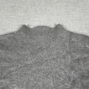 Carolyn Taylor Sweater Womens L Gray Viscose Blend Mock Neck Ruffle Tight-Knit thumbnail 7