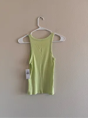 NWT American Eagle Outfitters Lime Green Ribbed Tank thumbnail 3