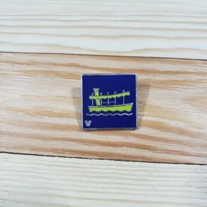 Disney Jungle Cruise Attraction Icon Pin Hidden Mickey Green Boat One Size thumbnail 2
