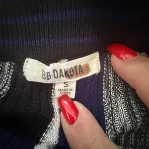 BB Dakota Womens Striped Knit Maxi Skirt Black Navy‎ Blue White Size Small thumbnail 4