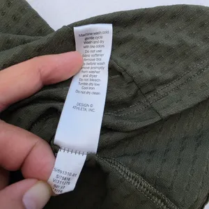 Athleta Chi Mesh Tank Top Olive Green Strappy Back Built in Bra Size Medium thumbnail 6