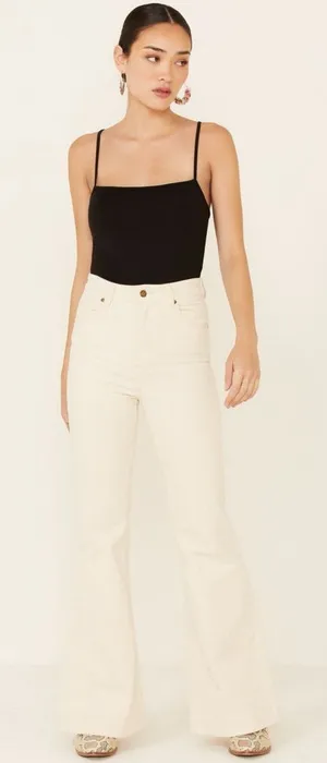 Rolla’s East Coast Flare Jeans Cream thumbnail 1