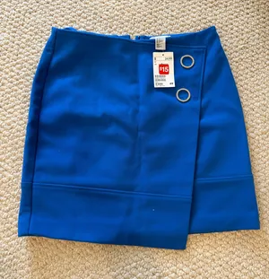 H&M Blue Women's Mini Skirt with O-Ring Detail thumbnail 1