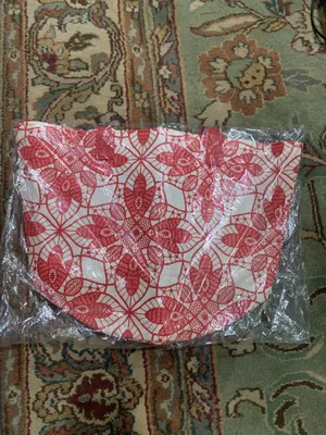 Floral Design Spring Summer Tote Bag Red And White Brand New thumbnail 5