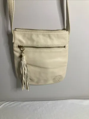 HOBO Off-White Leather Crossbody with Tassel Charm thumbnail 2
