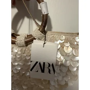 Zara Faux Mother of Pearl Appliqué Bag Purse Crossbody Bohemian Festival TikTok thumbnail 4