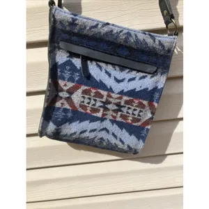 Pendleton Crossbody Small Wool Purse Satchel Handbag Wallet‎ Aztec Blue thumbnail 4