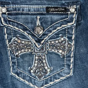 Miss Me Dark Blue Bermuda Jean Shorts size 26 thumbnail 9
