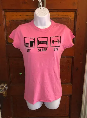 Eat Sleep Gym Top Pink Size M thumbnail 1