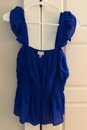 Pink lily top Blue thumbnail 1