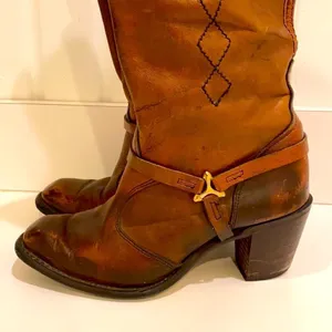 Vintage Wrangler Western Hippie Boots 70s‎ 80s Boho A8 thumbnail 9